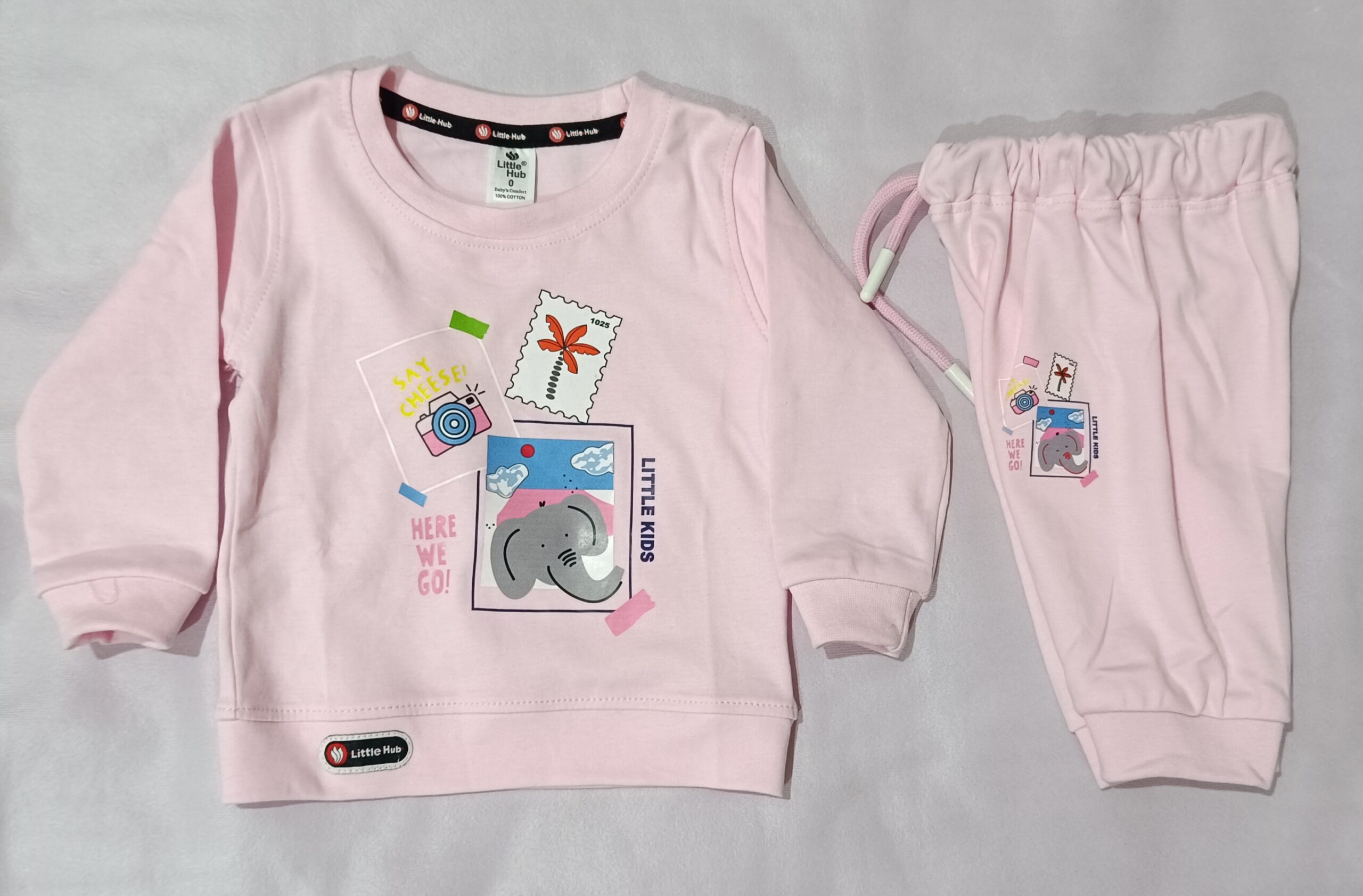 Kids Full Tshirt Pant heavy cotton set 0 to 2 years